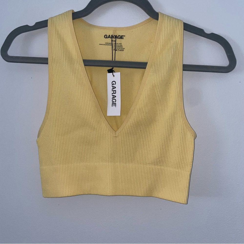 NWT GARAGE STELLA SEAMLESS PLUNGE TANK YELLOW